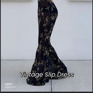 Rumored Black Dress with Gold Leaf Design Brand new with tags